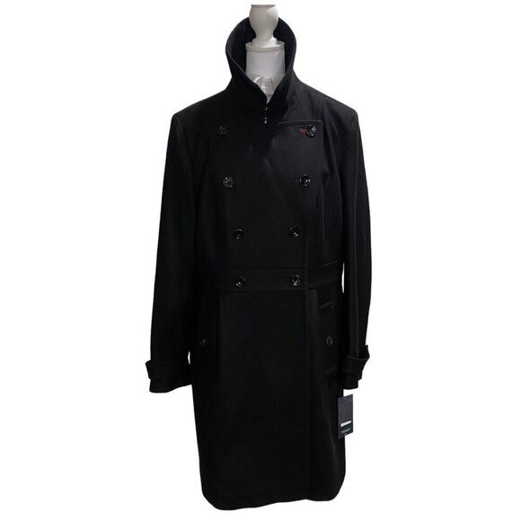 Tommy Hilfiger Jackets & Blazers - Tommy Hilfiger Women's Double-Breasted Wool Peacoat, Black, Size XL NEW‎